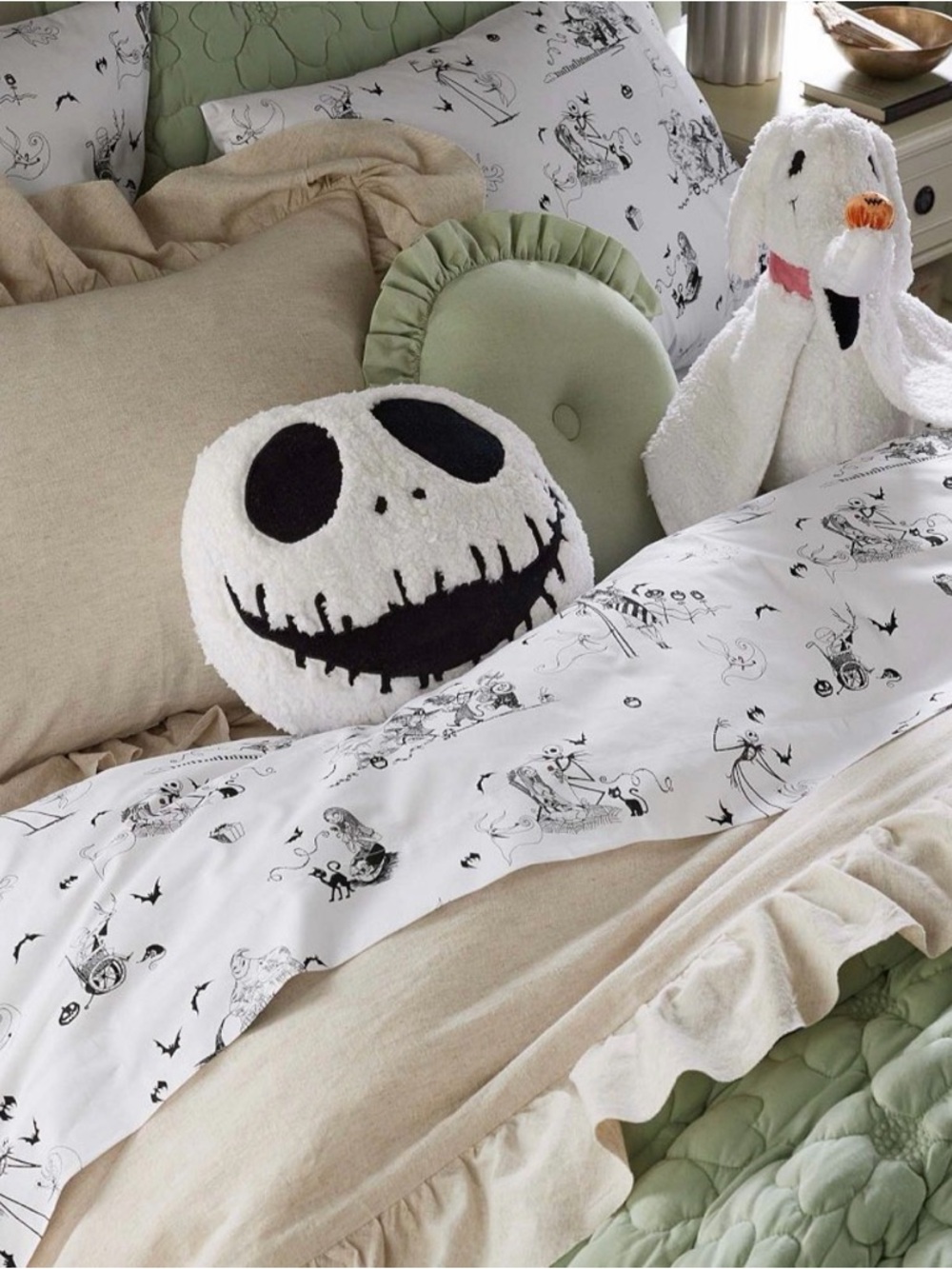 Pottery Barn The Nightmare Before Christmas Organic Twin Sheet Set